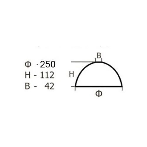 Рассеиватель 23-315-ф250/в 42 алеб. мат. ("Купол")