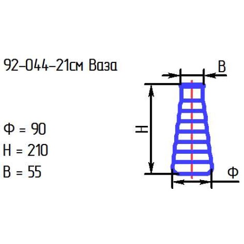 Ваза 92-044-21 см. лайм.