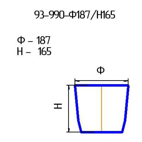 Кашпо 93-990-ф187/h165 рециклинг.