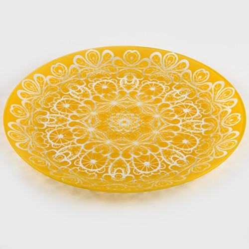 Тарелка обеденная 85-141-26 см. "Кружево 1" орж. 1 цв.