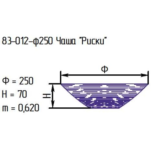 Салатник 83-012-25 см. "Риски" проз.крш.жел.орж.опак.(2)