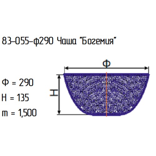 Салатник 83-055-29 см. "Богемия" ирис терм.олив.металлик.