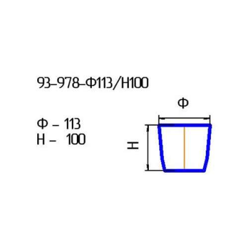 Кашпо 93-978-ф113/h100 проз.