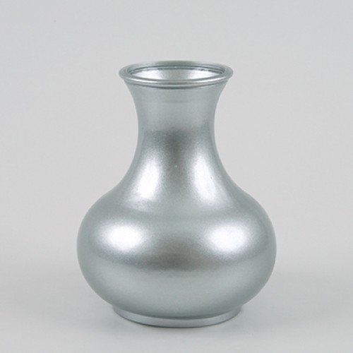 Ваза 92-008-1-20 см. срб.металлик.