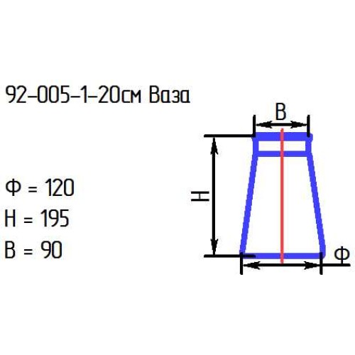 Ваза 92-005-1-20 см. жел.102С