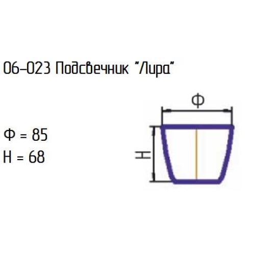 Заливная свеча 06-023 проз.крш.лаванда.