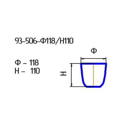 Кашпо 93-506-ф118/h110 проз.крс.7427С