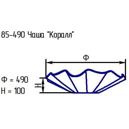 Блюдо 85-000-49 см. "Коралл"  проз.