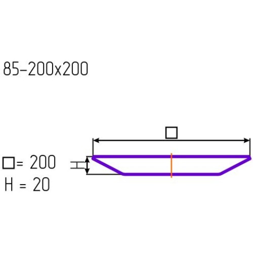 Тарелка десертная 85-008-20х20 см. "Сонет" шмп. 1 цв.
