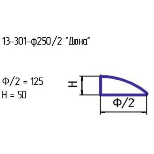 Рассеиватель 13-301-ф250/2 "Дюна" алеб.зел.мат.