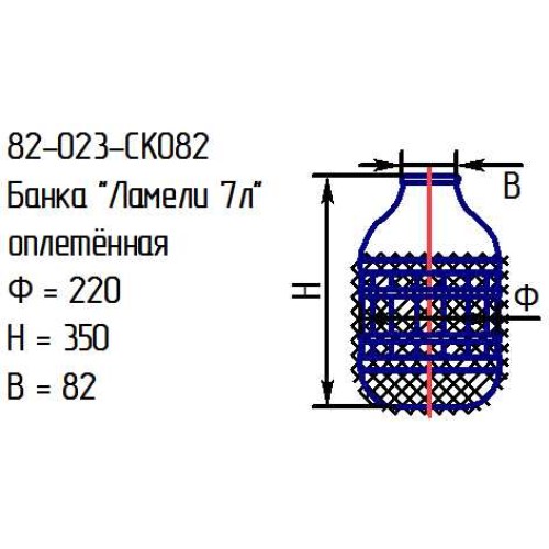 Банка 82-023-СКО82 "Ламели 7 л." проз.оплетенная (И)