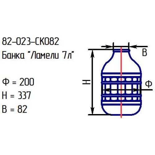 Банка 82-023-СКО82 "Ламели 7 л." проз.с переноской (И)