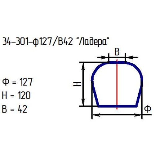 Рассеиватель 34-301-ф127/в42 "Ладера" рифл.прямой (ГУ)